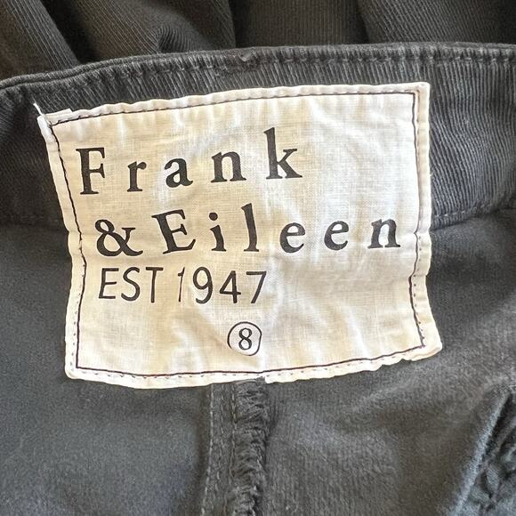 Frank & Eileen Blackstone utility pants Size 8 Washed Black Raw Hem Crop R11 - Picture 10 of 10